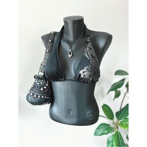 2003 Vintage Billabong | Black Triangle Bikini Top